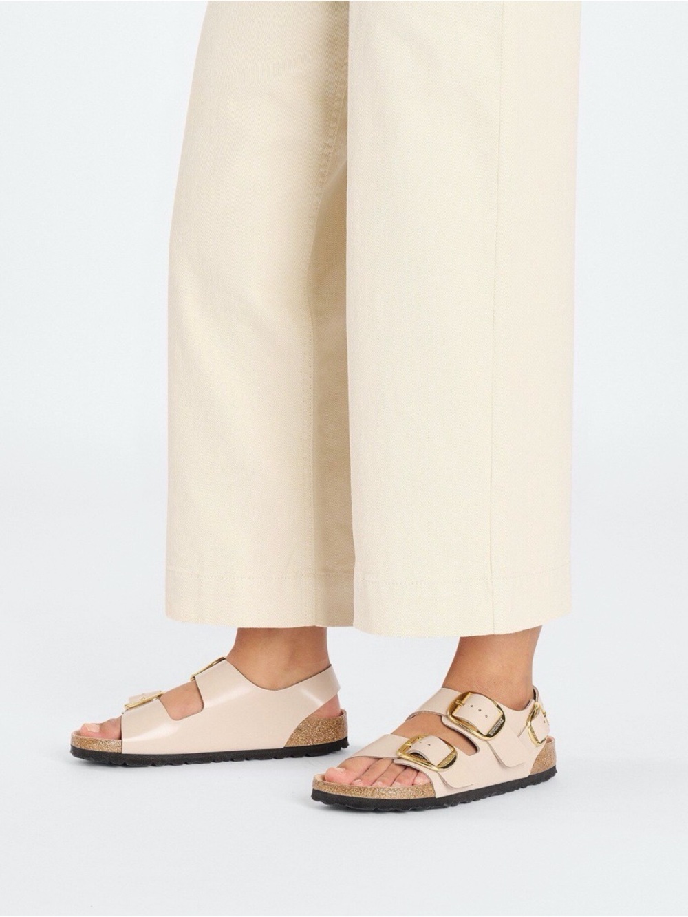 Birkenstock Milano Soft Pink Sandals with Big Buckles - Picture 10 of 11